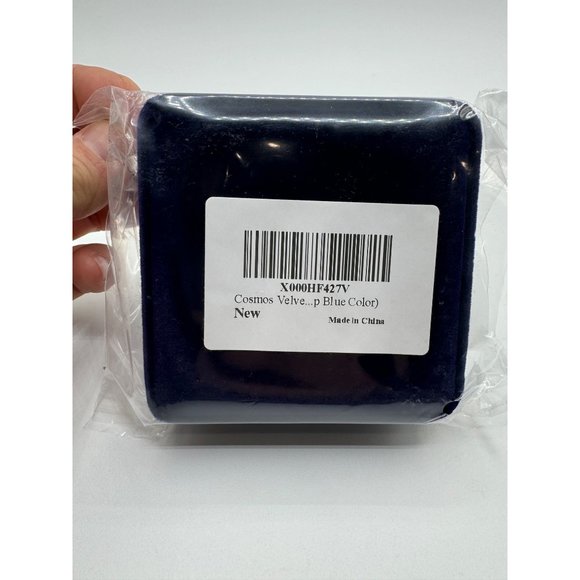 2 Pack Cosmos Velvet Necklace Pendant Gift Box Jewelry Box (Royal Deep Blue Colo - Picture 3 of 3